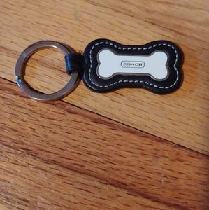 Coach Dog Bone Key Chain with Dust Bag